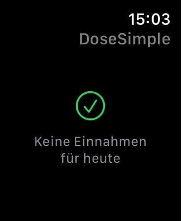 DoseSimple auf der Apple Watch